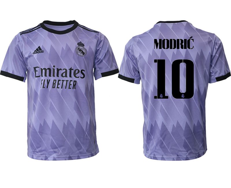 Men 2022-2023 Club Real Madrid away aaa version purple #10 Soccer Jersey
